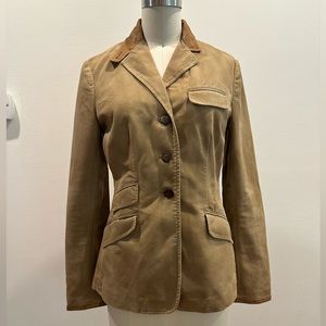 Ralph Lauren Tan Cotton Blazer, Size 4